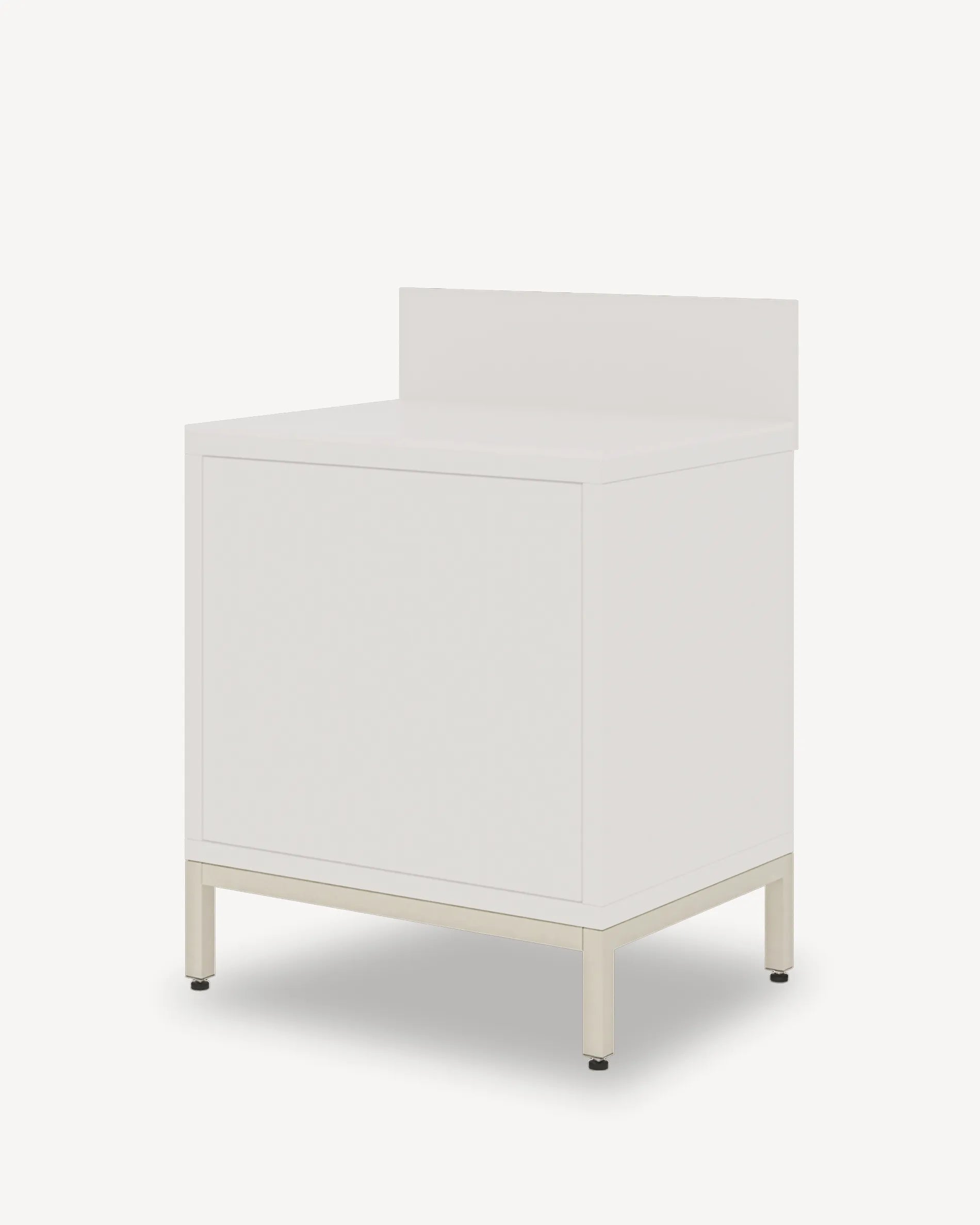 Struttura bassa beige crema PILOTIS, base in metallo vista d’insieme