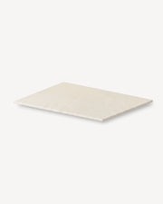 Vassoio beige crema per modulo Kamado PILOTIS con intaglio per barbecue, packshot isolato su fondo bianco
