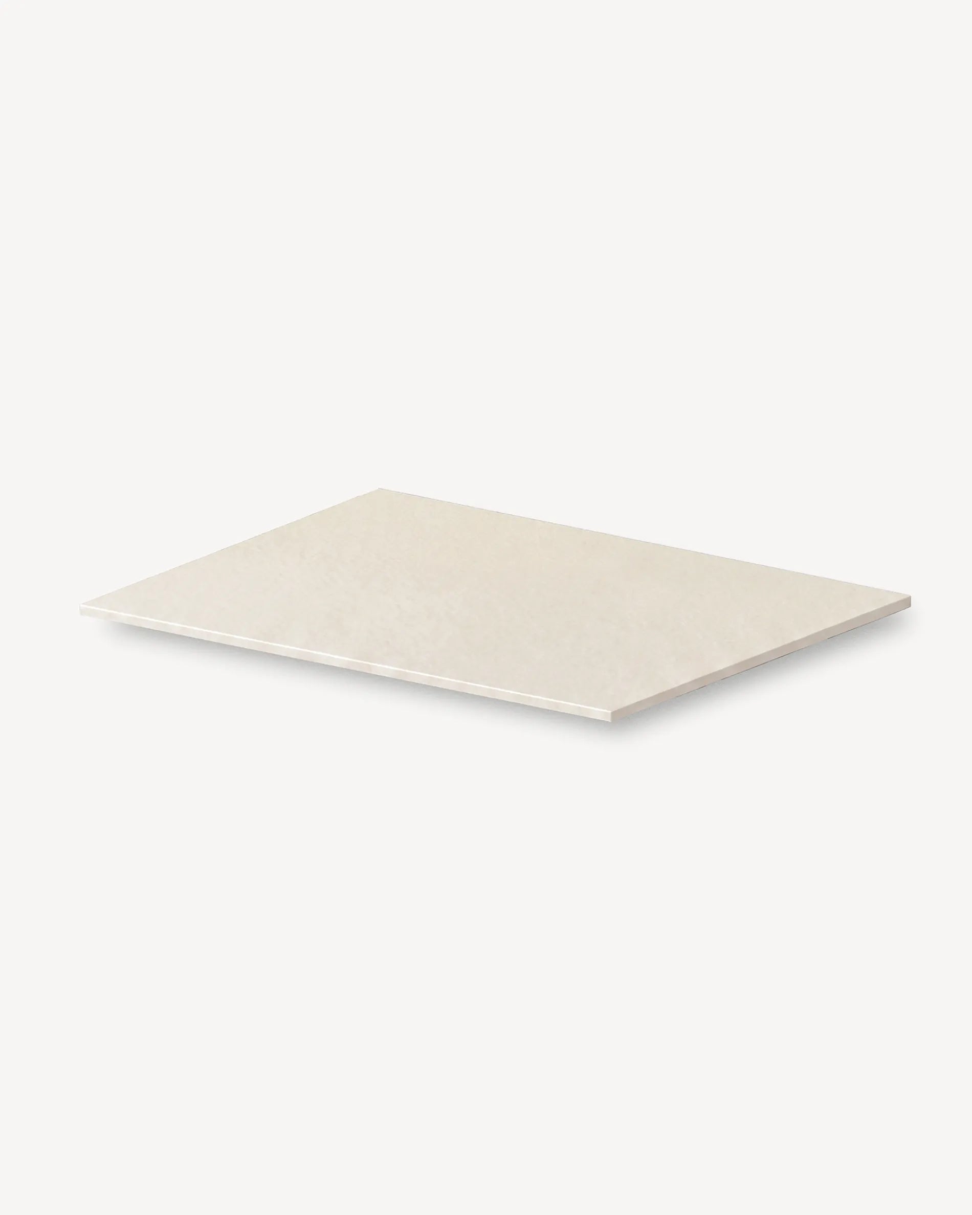 Vassoio beige crema per modulo Kamado PILOTIS con intaglio per barbecue, packshot isolato su fondo bianco