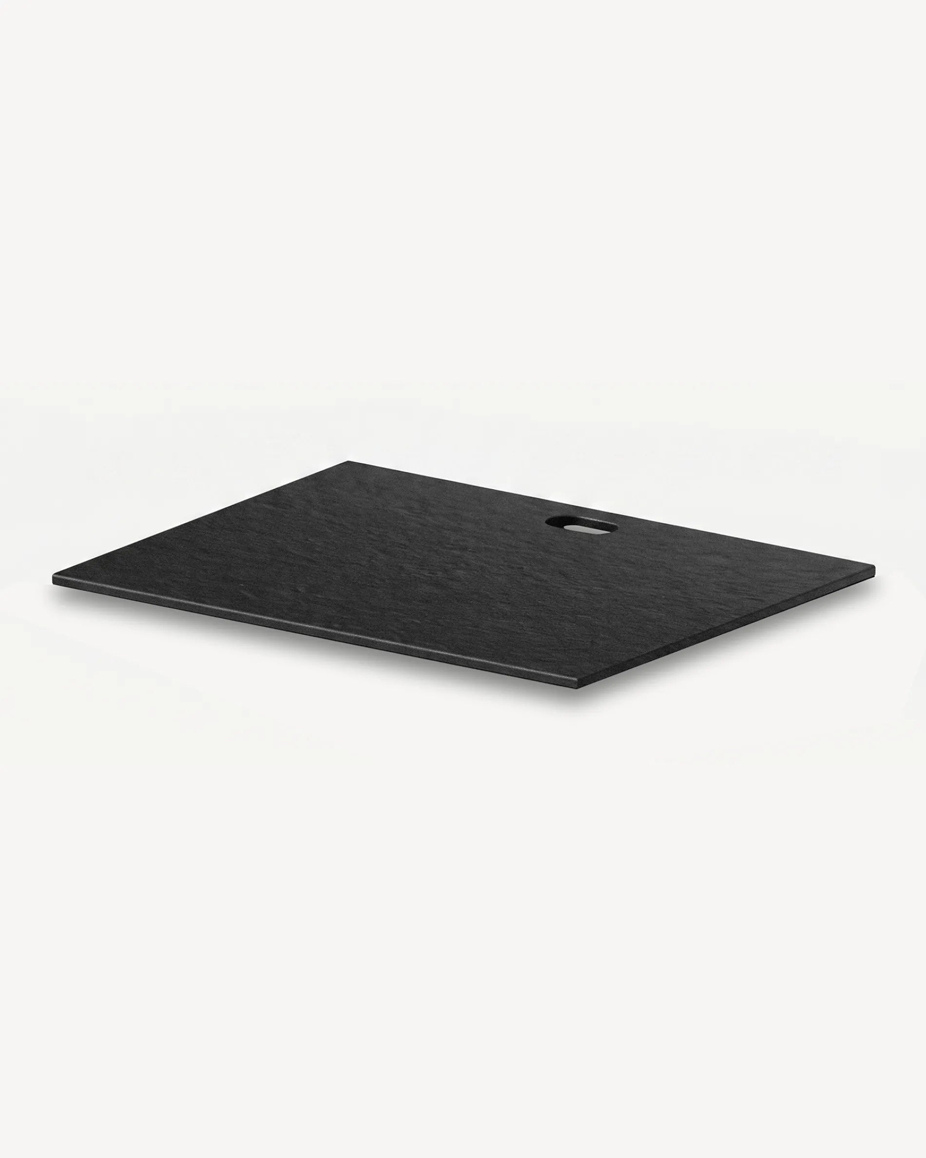 Vassoio nero per modulo Plancha PILOTIS con intaglio per plancha, packshot isolato su fondo bianco