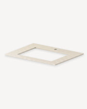 Cornice del piano beige crema per modulo Lavello PILOTIS con foro per lavabo, packshot isolato su fondo bianco