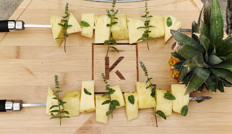 Spiedini di ananas