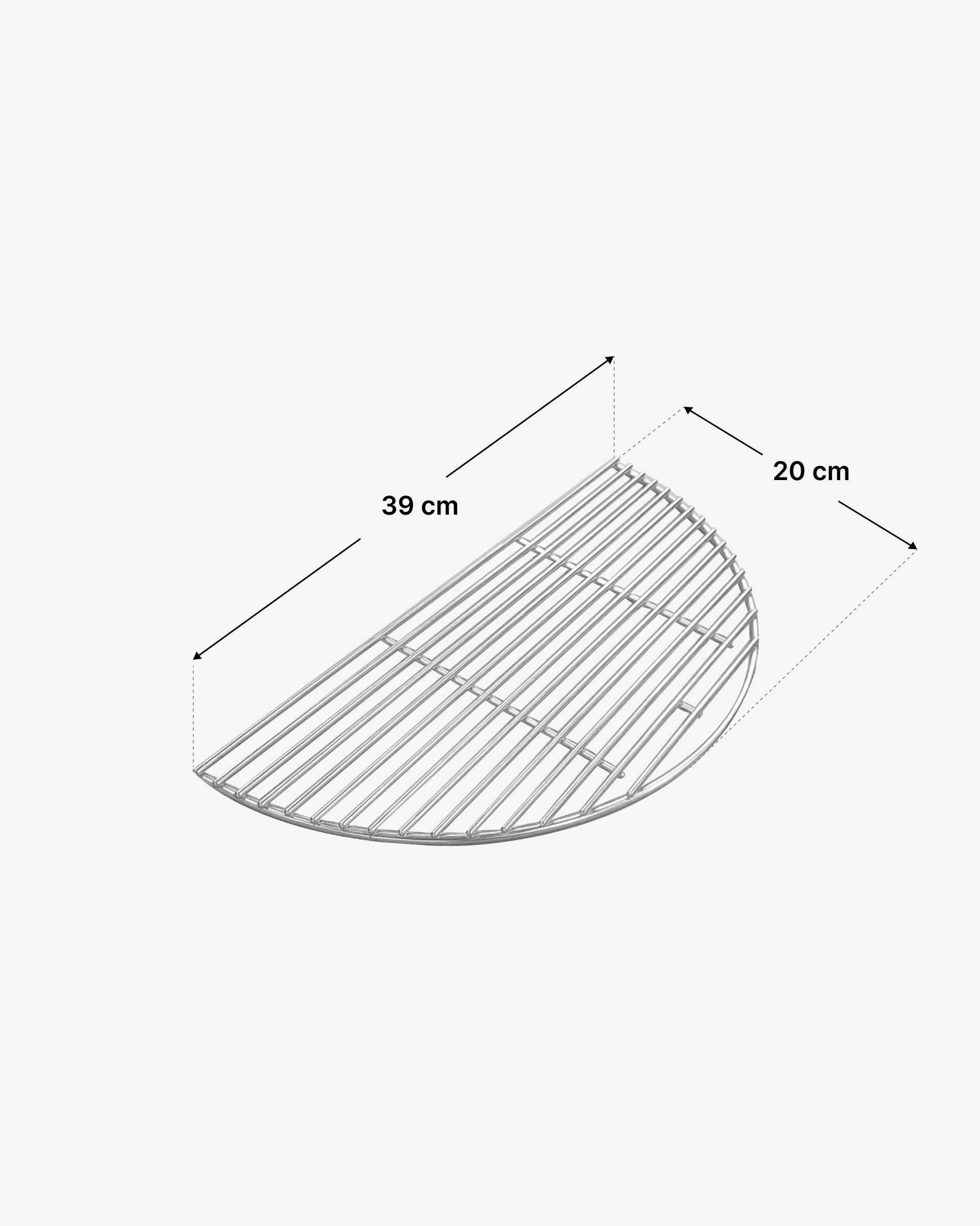Dimensions demi grille inox Kokko L