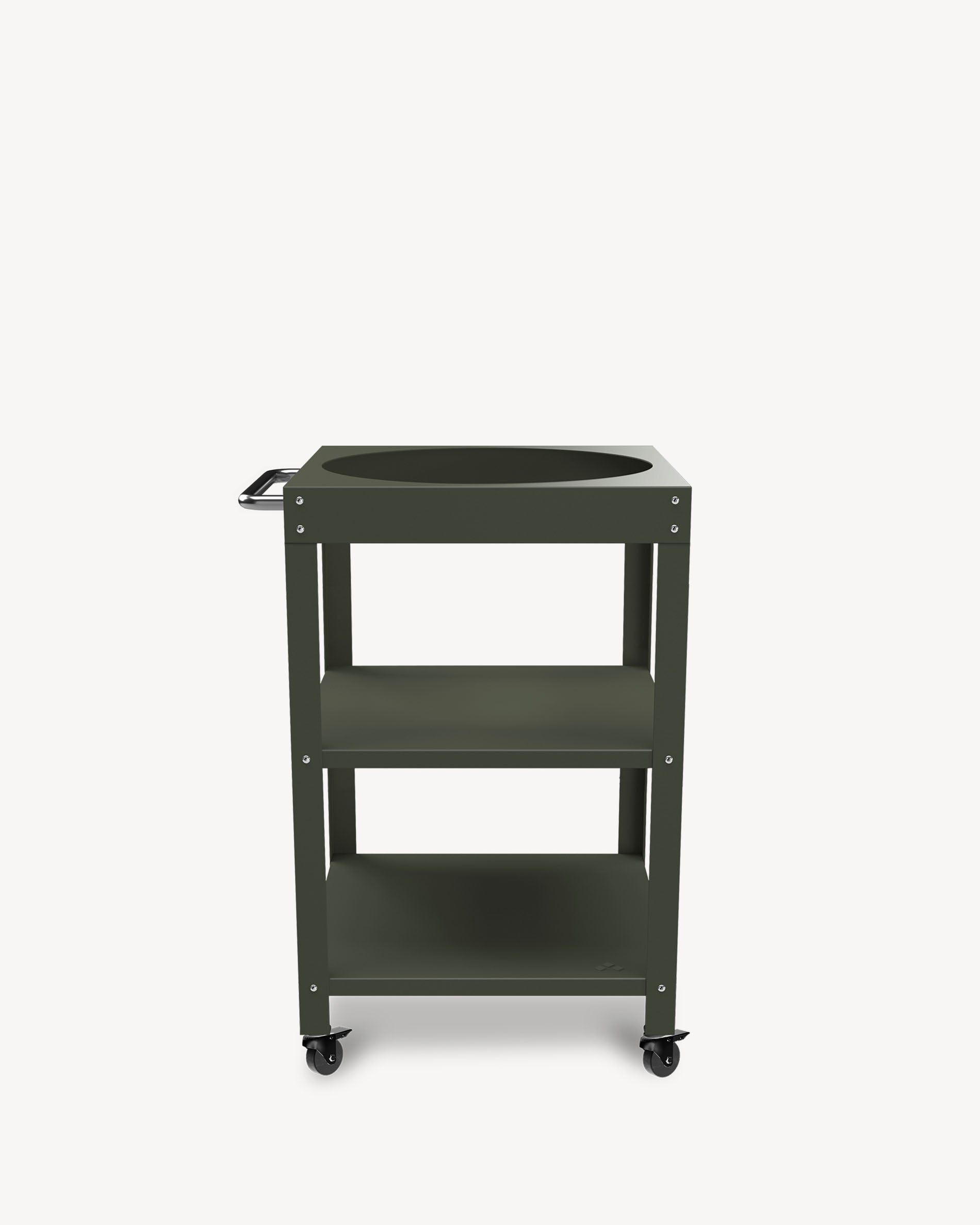 Carrello in metallo verde oliva per Kokko L 18''