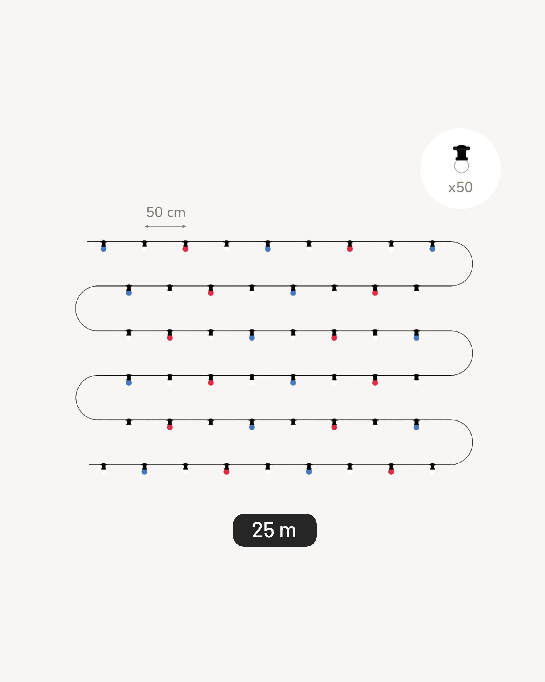 Ghirlanda luminosa stile guinguette France