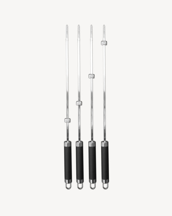 Set di 4 spiedini in acciaio inox
