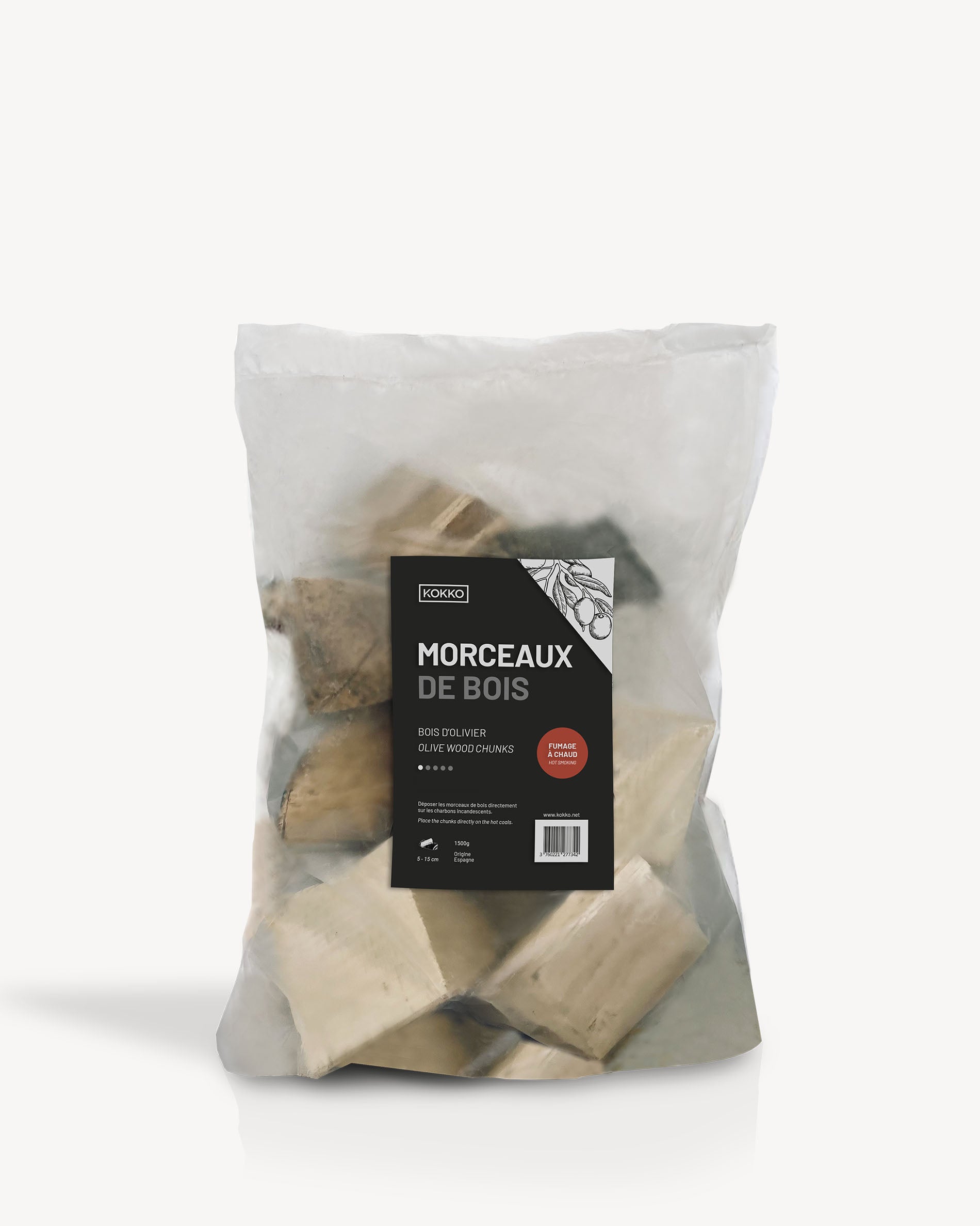 Morceaux de bois pour fumage à chaud - olivier