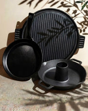 Set accessori Kokko con griglia, supporto e utensili da cucina per kamado