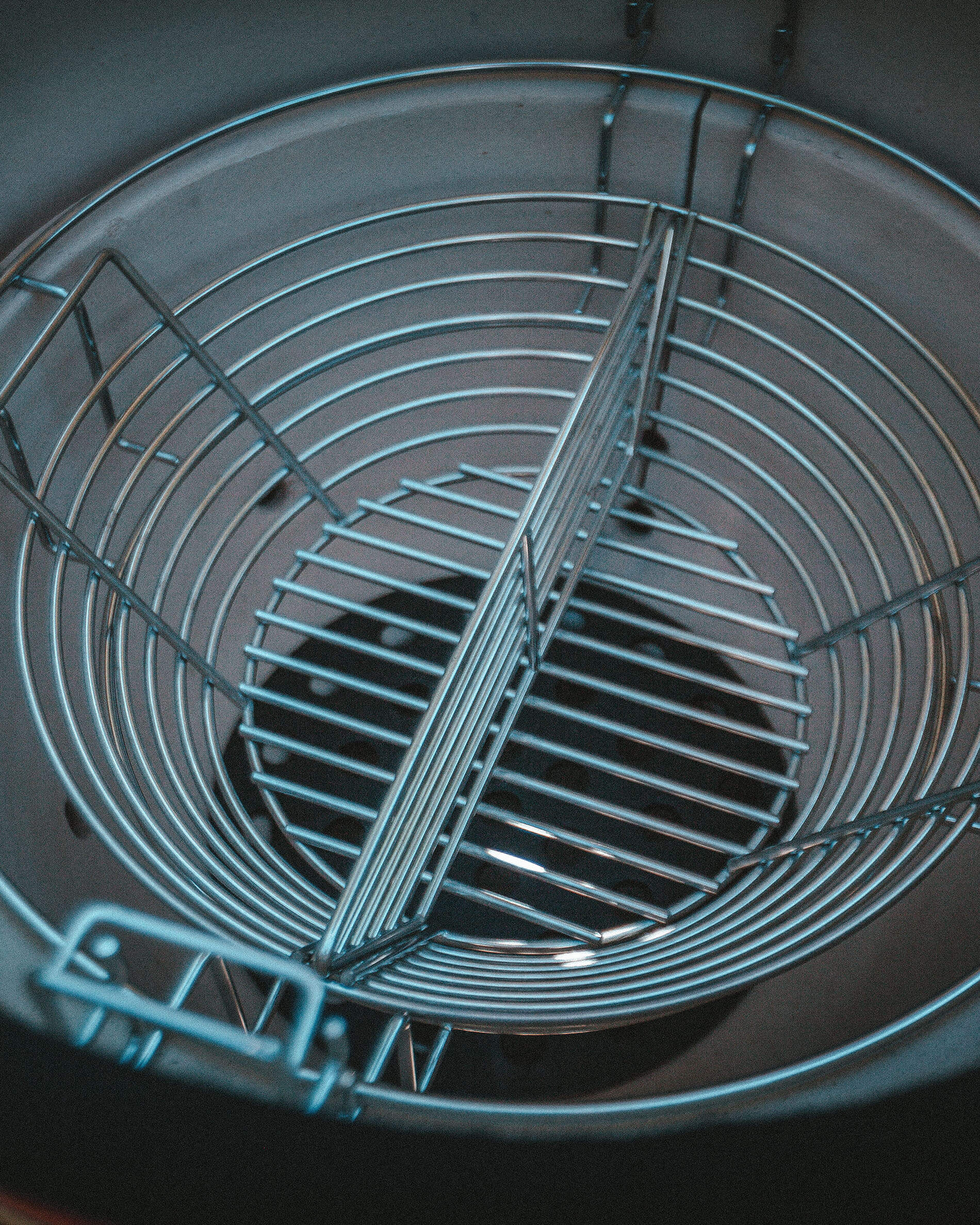 Cestello in acciaio inox per carbone