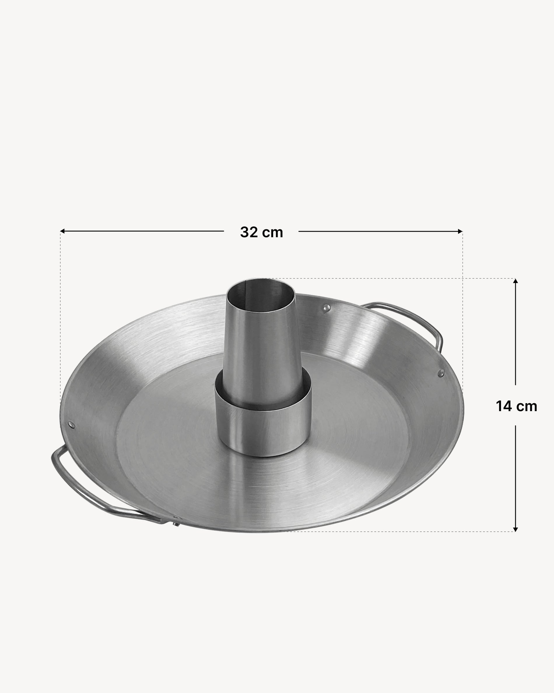 Dimensioni supporto per pollame in acciaio inox